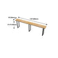 Solid Wood Top Bar Counter Industrial Rectangle Bar Counter with Black Base Clearhalo 'Bar Furniture' 'Bar Tables' 'bar_tables' 'Furniture' 'furniture_bar_tables' 'Kitchen & Dining Furniture' 4729679