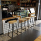 Modern Style Metal Bar Stool with Footrest Milk Tea Shop Bar Stool 30- Inches Clearhalo 'Bar Furniture' 'Bar Stools' 'bar_stools' 'furn' 'furn_bar_stools' 'Furniture' 'furniture_bar_stools' 'Kitchen & Dining Furniture' 4729716