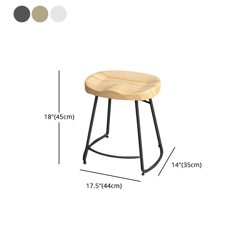 Modern Style Metal Bar Stool with Footrest Milk Tea Shop Bar Stool 30- Inches Clearhalo 'Bar Furniture' 'Bar Stools' 'bar_stools' 'furn' 'furn_bar_stools' 'Furniture' 'furniture_bar_stools' 'Kitchen & Dining Furniture' 4729740
