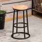 Modern Style Iron Bar Stool With Footrest Game Hall Bar Stool 30-inches Wood 1 Piece Clearhalo 'Bar Furniture' 'Bar Stools' 'bar_stools' 'furn' 'furn_bar_stools' 'Furniture' 'furniture_bar_stools' 'Kitchen & Dining Furniture' 4729750