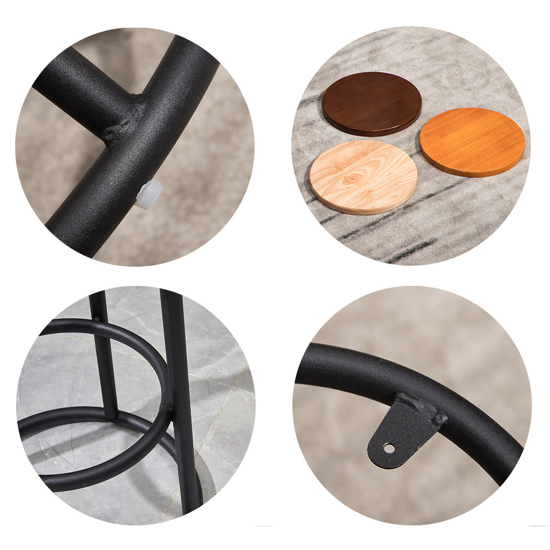 Modern Style Iron Bar Stool With Footrest Game Hall Bar Stool 30-inches Clearhalo 'Bar Furniture' 'Bar Stools' 'bar_stools' 'furn' 'furn_bar_stools' 'Furniture' 'furniture_bar_stools' 'Kitchen & Dining Furniture' 4729754