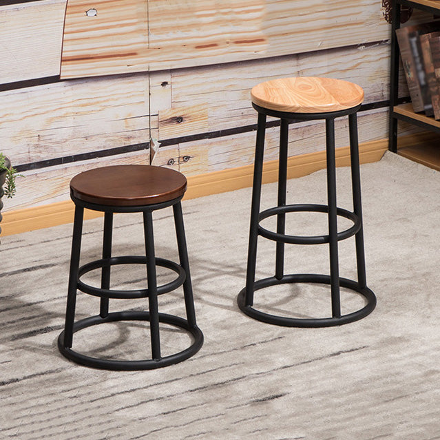 Modern Style Iron Bar Stool With Footrest Game Hall Bar Stool 30-inches Clearhalo 'Bar Furniture' 'Bar Stools' 'bar_stools' 'furn' 'furn_bar_stools' 'Furniture' 'furniture_bar_stools' 'Kitchen & Dining Furniture' 4729758