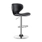 Modern Rotatable Backrest Counter Stool Steel Cashier Bar Stool with Leather Cushion Black 1 Piece Clearhalo 'Bar Furniture' 'Bar Stools' 'bar_stools' 'furn' 'furn_bar_stools' 'Furniture' 'furniture_bar_stools' 'Kitchen & Dining Furniture' 4729808