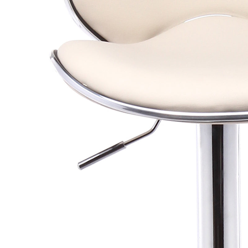 Modern Rotatable Backrest Counter Stool Steel Cashier Bar Stool with Leather Cushion Clearhalo 'Bar Furniture' 'Bar Stools' 'bar_stools' 'furn' 'furn_bar_stools' 'Furniture' 'furniture_bar_stools' 'Kitchen & Dining Furniture' 4729813