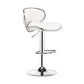 Modern Rotatable Backrest Counter Stool Steel Cashier Bar Stool with Leather Cushion Gloss White 1 Piece Clearhalo 'Bar Furniture' 'Bar Stools' 'bar_stools' 'furn' 'furn_bar_stools' 'Furniture' 'furniture_bar_stools' 'Kitchen & Dining Furniture' 4729814