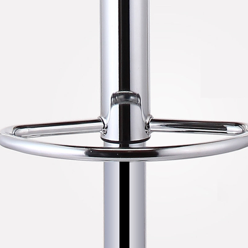 Modern Rotatable Backrest Counter Stool Steel Cashier Bar Stool with Leather Cushion Clearhalo 'Bar Furniture' 'Bar Stools' 'bar_stools' 'furn' 'furn_bar_stools' 'Furniture' 'furniture_bar_stools' 'Kitchen & Dining Furniture' 4729817