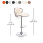 Modern Rotatable Backrest Counter Stool Steel Cashier Bar Stool with Leather Cushion Clearhalo 'Bar Furniture' 'Bar Stools' 'bar_stools' 'furn' 'furn_bar_stools' 'Furniture' 'furniture_bar_stools' 'Kitchen & Dining Furniture' 4729839