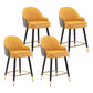 Modern Armless Backrest Counter Stool Iron Bedroom Bar Stool with Cushion and Pedal Orange 4 Piece Set Short Stool(22"H) Clearhalo 'Bar Furniture' 'Bar Stools' 'bar_stools' 'furn' 'furn_bar_stools' 'Furniture' 'furniture_bar_stools' 'Kitchen & Dining Furniture' 4729980