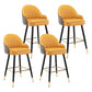 Modern Armless Backrest Counter Stool Iron Bedroom Bar Stool with Cushion and Pedal Orange 4 Piece Set Counter Stool(26"H) Clearhalo 'Bar Furniture' 'Bar Stools' 'bar_stools' 'furn' 'furn_bar_stools' 'Furniture' 'furniture_bar_stools' 'Kitchen & Dining Furniture' 4729981