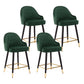 Modern Armless Backrest Counter Stool Iron Bedroom Bar Stool with Cushion and Pedal Blackish Green 4 Piece Set Short Stool(22"H) Clearhalo 'Bar Furniture' 'Bar Stools' 'bar_stools' 'furn' 'furn_bar_stools' 'Furniture' 'furniture_bar_stools' 'Kitchen & Dining Furniture' 4729986