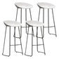 Modern Armless Backrest Counter Stool Iron Bar Stool with Plastic Seat and Pedal White 4 Piece Set Clearhalo 'Bar Furniture' 'Bar Stools' 'bar_stools' 'furn' 'furn_bar_stools' 'Furniture' 'furniture_bar_stools' 'Kitchen & Dining Furniture' 4730008