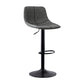 Modern Leather Adjustable Height Barstool Indoor Bar Stool with Low Back Light Gray 1 Piece Clearhalo 'Bar Furniture' 'Bar Stools' 'bar_stools' 'furn' 'furn_bar_stools' 'Furniture' 'furniture_bar_stools' 'Kitchen & Dining Furniture' 4730097