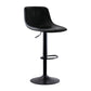 Modern Leather Adjustable Height Barstool Indoor Bar Stool with Low Back Black 1 Piece Clearhalo 'Bar Furniture' 'Bar Stools' 'bar_stools' 'furn' 'furn_bar_stools' 'Furniture' 'furniture_bar_stools' 'Kitchen & Dining Furniture' 4730101