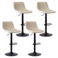 Modern Leather Adjustable Height Barstool Indoor Bar Stool with Low Back White 4 Piece Set Clearhalo 'Bar Furniture' 'Bar Stools' 'bar_stools' 'furn' 'furn_bar_stools' 'Furniture' 'furniture_bar_stools' 'Kitchen & Dining Furniture' 4730113