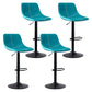 Modern Leather Adjustable Height Barstool Indoor Bar Stool with Low Back Blue 4 Piece Set Clearhalo 'Bar Furniture' 'Bar Stools' 'bar_stools' 'furn' 'furn_bar_stools' 'Furniture' 'furniture_bar_stools' 'Kitchen & Dining Furniture' 4730118