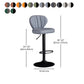 Contemporary Leather Swivel Barstool Indoor Bar Stool with Iron Legs and Low Back Clearhalo 'Bar Furniture' 'Bar Stools' 'bar_stools' 'furn' 'furn_bar_stools' 'Furniture' 'furniture_bar_stools' 'Kitchen & Dining Furniture' 4730174