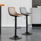 Contemporary Leather Swivel Barstool Indoor Bar Stool with Metal Base and Low Back Clearhalo 'Bar Furniture' 'Bar Stools' 'bar_stools' 'furn' 'furn_bar_stools' 'Furniture' 'furniture_bar_stools' 'Kitchen & Dining Furniture' 4730175