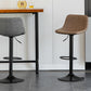 Contemporary Leather Swivel Barstool Indoor Bar Stool with Metal Base and Low Back Clearhalo 'Bar Furniture' 'Bar Stools' 'bar_stools' 'furn' 'furn_bar_stools' 'Furniture' 'furniture_bar_stools' 'Kitchen & Dining Furniture' 4730181