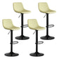 Contemporary Leather Swivel Barstool Indoor Bar Stool with Metal Base and Low Back Light Yellow 4 Piece Set Clearhalo 'Bar Furniture' 'Bar Stools' 'bar_stools' 'furn' 'furn_bar_stools' 'Furniture' 'furniture_bar_stools' 'Kitchen & Dining Furniture' 4730211