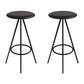 Industrial Style Barstools Leather Seats Metal 3 Legs Counter Stools for Dining Room Black Black 2 Piece Set Clearhalo 'Bar Furniture' 'Bar Stools' 'bar_stools' 'furn' 'furn_bar_stools' 'Furniture' 'furniture_bar_stools' 'Kitchen & Dining Furniture' 4730227