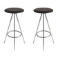 Industrial Style Barstools Leather Seats Metal 3 Legs Counter Stools for Dining Room Black Silver 2 Piece Set Clearhalo 'Bar Furniture' 'Bar Stools' 'bar_stools' 'furn' 'furn_bar_stools' 'Furniture' 'furniture_bar_stools' 'Kitchen & Dining Furniture' 4730230