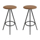 Industrial Style Barstools Leather Seats Metal 3 Legs Counter Stools for Dining Room Brown Black 2 Piece Set Clearhalo 'Bar Furniture' 'Bar Stools' 'bar_stools' 'furn' 'furn_bar_stools' 'Furniture' 'furniture_bar_stools' 'Kitchen & Dining Furniture' 4730232
