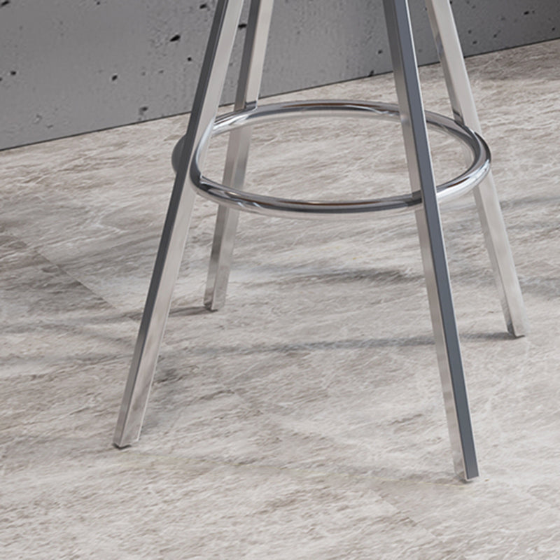 Industrial Style Barstools Leather Seats Metal 3 Legs Counter Stools for Dining Room Clearhalo 'Bar Furniture' 'Bar Stools' 'bar_stools' 'furn' 'furn_bar_stools' 'Furniture' 'furniture_bar_stools' 'Kitchen & Dining Furniture' 4730235