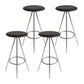 Industrial Style Barstools Leather Seats Metal 3 Legs Counter Stools for Dining Room Black Silver 4 Piece Set Clearhalo 'Bar Furniture' 'Bar Stools' 'bar_stools' 'furn' 'furn_bar_stools' 'Furniture' 'furniture_bar_stools' 'Kitchen & Dining Furniture' 4730238