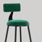 Nordic Style Velvet Barstool Indoor Black Iron 4 Legs Bar Stool for Coffee Shop Clearhalo 'Bar Furniture' 'Bar Stools' 'bar_stools' 'furn' 'furn_bar_stools' 'Furniture' 'furniture_bar_stools' 'Kitchen & Dining Furniture' 4730253