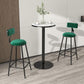 Nordic Style Velvet Barstool Indoor Black Iron 4 Legs Bar Stool for Coffee Shop Clearhalo 'Bar Furniture' 'Bar Stools' 'bar_stools' 'furn' 'furn_bar_stools' 'Furniture' 'furniture_bar_stools' 'Kitchen & Dining Furniture' 4730256