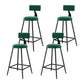 Nordic Style Velvet Barstool Indoor Black Iron 4 Legs Bar Stool for Coffee Shop Green 4 Piece Set Counter Stool(26"H) Clearhalo 'Bar Furniture' 'Bar Stools' 'bar_stools' 'furn' 'furn_bar_stools' 'Furniture' 'furniture_bar_stools' 'Kitchen & Dining Furniture' 4730267