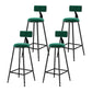 Nordic Style Velvet Barstool Indoor Black Iron 4 Legs Bar Stool for Coffee Shop Green 4 Piece Set Bar Stool(30"H) Clearhalo 'Bar Furniture' 'Bar Stools' 'bar_stools' 'furn' 'furn_bar_stools' 'Furniture' 'furniture_bar_stools' 'Kitchen & Dining Furniture' 4730271