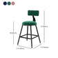 Nordic Style Velvet Barstool Indoor Black Iron 4 Legs Bar Stool for Coffee Shop Clearhalo 'Bar Furniture' 'Bar Stools' 'bar_stools' 'furn' 'furn_bar_stools' 'Furniture' 'furniture_bar_stools' 'Kitchen & Dining Furniture' 4730274