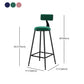 Nordic Style Velvet Barstool Indoor Black Iron 4 Legs Bar Stool for Coffee Shop Clearhalo 'Bar Furniture' 'Bar Stools' 'bar_stools' 'furn' 'furn_bar_stools' 'Furniture' 'furniture_bar_stools' 'Kitchen & Dining Furniture' 4730276