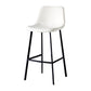 Industrial Leather Iron Counter Stools Low Back Bar Stools with Footrest White Black 1 Piece Clearhalo 'Bar Furniture' 'Bar Stools' 'bar_stools' 'furn' 'furn_bar_stools' 'Furniture' 'furniture_bar_stools' 'Kitchen & Dining Furniture' 4730285