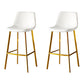 Industrial Leather Iron Counter Stools Low Back Bar Stools with Footrest White Gold 2 Piece Set Clearhalo 'Bar Furniture' 'Bar Stools' 'bar_stools' 'furn' 'furn_bar_stools' 'Furniture' 'furniture_bar_stools' 'Kitchen & Dining Furniture' 4730311