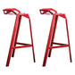 Industrial Stackable Iron Counter Stools Low Back 3 Legs Bar Stools with Footrest Red 2 Piece Set Clearhalo 'Bar Furniture' 'Bar Stools' 'bar_stools' 'furn' 'furn_bar_stools' 'Furniture' 'furniture_bar_stools' 'Kitchen & Dining Furniture' 4730366