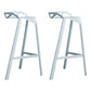 Industrial Stackable Iron Counter Stools Low Back 3 Legs Bar Stools with Footrest White 2 Piece Set Clearhalo 'Bar Furniture' 'Bar Stools' 'bar_stools' 'furn' 'furn_bar_stools' 'Furniture' 'furniture_bar_stools' 'Kitchen & Dining Furniture' 4730369