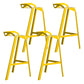 Industrial Stackable Iron Counter Stools Low Back 3 Legs Bar Stools with Footrest Yellow 4 Piece Set Clearhalo 'Bar Furniture' 'Bar Stools' 'bar_stools' 'furn' 'furn_bar_stools' 'Furniture' 'furniture_bar_stools' 'Kitchen & Dining Furniture' 4730372