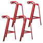 Industrial Stackable Iron Counter Stools Low Back 3 Legs Bar Stools with Footrest Red 4 Piece Set Clearhalo 'Bar Furniture' 'Bar Stools' 'bar_stools' 'furn' 'furn_bar_stools' 'Furniture' 'furniture_bar_stools' 'Kitchen & Dining Furniture' 4730373