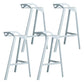 Industrial Stackable Iron Counter Stools Low Back 3 Legs Bar Stools with Footrest White 4 Piece Set Clearhalo 'Bar Furniture' 'Bar Stools' 'bar_stools' 'furn' 'furn_bar_stools' 'Furniture' 'furniture_bar_stools' 'Kitchen & Dining Furniture' 4730374