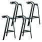 Industrial Stackable Iron Counter Stools Low Back 3 Legs Bar Stools with Footrest Black 4 Piece Set Clearhalo 'Bar Furniture' 'Bar Stools' 'bar_stools' 'furn' 'furn_bar_stools' 'Furniture' 'furniture_bar_stools' 'Kitchen & Dining Furniture' 4730375