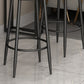 Scandinavian Upholstered Metal Counter Stools Low Back Bar Stools with Round Seat Clearhalo 'Bar Furniture' 'Bar Stools' 'bar_stools' 'furn' 'furn_bar_stools' 'Furniture' 'furniture_bar_stools' 'Kitchen & Dining Furniture' 4730423