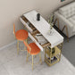 Scandinavian Upholstered Metal Counter Stools Low Back Bar Stools with Round Seat Clearhalo 'Bar Furniture' 'Bar Stools' 'bar_stools' 'furn' 'furn_bar_stools' 'Furniture' 'furniture_bar_stools' 'Kitchen & Dining Furniture' 4730425