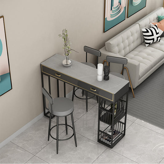 Scandinavian Upholstered Metal Counter Stools Low Back Bar Stools with Round Seat Clearhalo 'Bar Furniture' 'Bar Stools' 'bar_stools' 'furn' 'furn_bar_stools' 'Furniture' 'furniture_bar_stools' 'Kitchen & Dining Furniture' 4730427