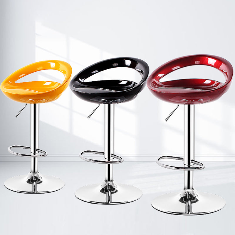 Industrial Adjustable Height Swivel Counter Stools Metal Bar Stools with Footrest Clearhalo 'Bar Furniture' 'Bar Stools' 'bar_stools' 'furn' 'furn_bar_stools' 'Furniture' 'furniture_bar_stools' 'Kitchen & Dining Furniture' 4730434