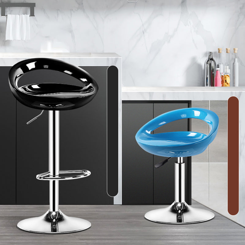 Industrial Adjustable Height Swivel Counter Stools Metal Bar Stools with Footrest Clearhalo 'Bar Furniture' 'Bar Stools' 'bar_stools' 'furn' 'furn_bar_stools' 'Furniture' 'furniture_bar_stools' 'Kitchen & Dining Furniture' 4730437