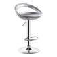 Industrial Adjustable Height Swivel Counter Stools Metal Bar Stools with Footrest Silver 1 Piece Clearhalo 'Bar Furniture' 'Bar Stools' 'bar_stools' 'furn' 'furn_bar_stools' 'Furniture' 'furniture_bar_stools' 'Kitchen & Dining Furniture' 4730444