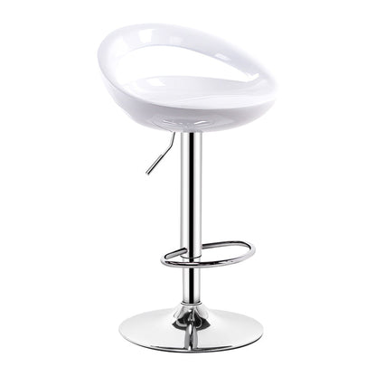 Industrial Adjustable Height Swivel Counter Stools Metal Bar Stools with Footrest White 1 Piece Clearhalo 'Bar Furniture' 'Bar Stools' 'bar_stools' 'furn' 'furn_bar_stools' 'Furniture' 'furniture_bar_stools' 'Kitchen & Dining Furniture' 4730452