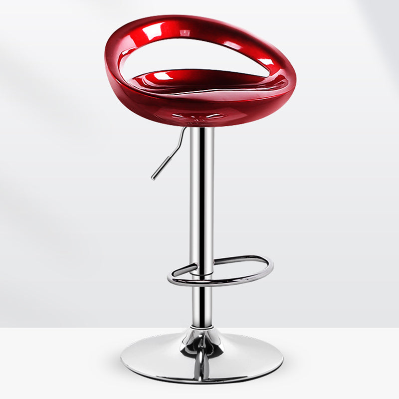 Industrial Adjustable Height Swivel Counter Stools Metal Bar Stools with Footrest Clearhalo 'Bar Furniture' 'Bar Stools' 'bar_stools' 'furn' 'furn_bar_stools' 'Furniture' 'furniture_bar_stools' 'Kitchen & Dining Furniture' 4730453